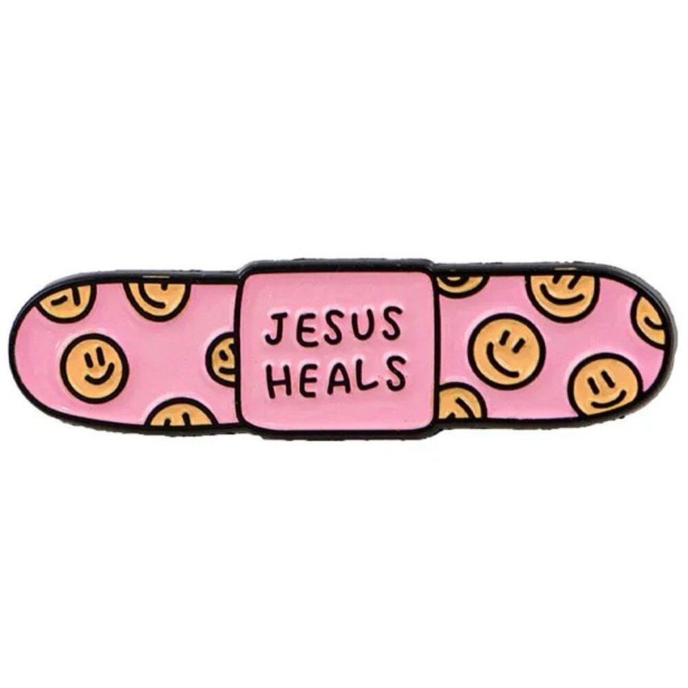 Jesus Heals Bandage Enamel Pin | Faith-Inspired Lapel Pin